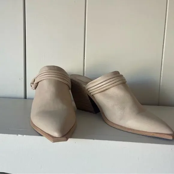 NWOT - Dolce Vita - Sita Cream Leather Mules - Picture 11 of 11